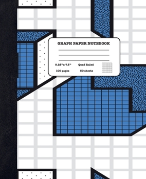 Graph Paper Notebook Quad Ruled 5x5: Maths and Physical Science - Composition Notebook for Girls Boys Students - cute Notebook for College School - Geometric Shapes Design