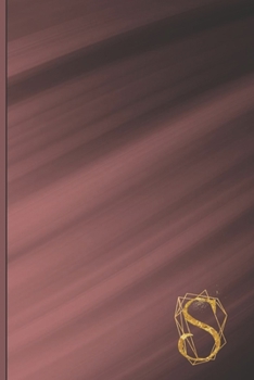 S: Professional Personalized Initial S, Office or Home Journal with Wine Sweep Colored Printed Cover