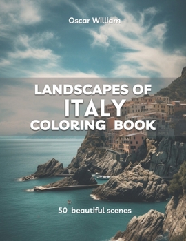 Paperback Landscape coloring book for adults - Italy Book