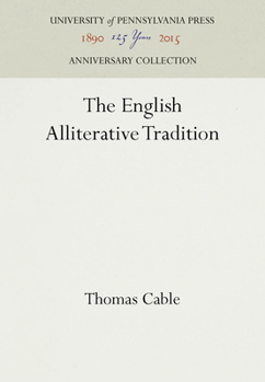 Hardcover The English Alliterative Tradition Book