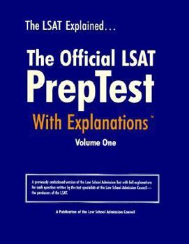 Paperback The Official LSAT Prep Test with Explanations, Volume 1 Book