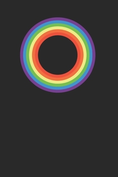 Rainbow Circle Notebook 120 Pages Journal Minimal Retro Style