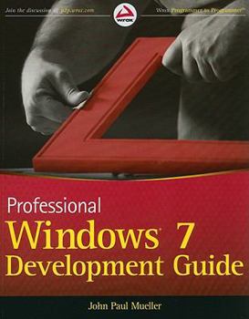 Paperback Professional Windows 7 Development Guide Book