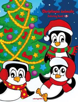 Paperback Christmas Animals Coloring Book 1 & 2 Book