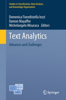 Paperback Text Analytics: Advances and Challenges Book