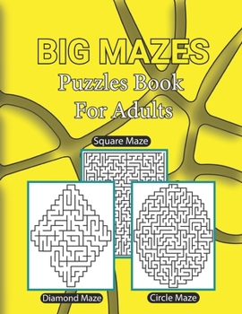 Paperback Big Mazes Puzzles Book For Adults Book