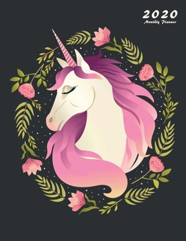 Paperback 2020 Monthly Planner: 2020 Planner Monthly 8.5 x 11 with Unicorn Cover (Volume 3) Book