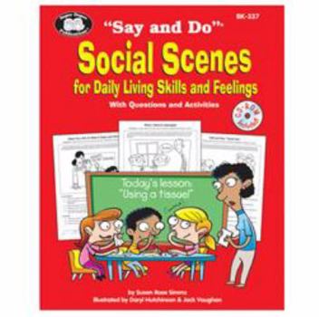 Paperback Super Duper Publications | "Say and Do" Social Scenes for Daily Living Skills and Feelings with Questions and Activities | Educational Resource for Children Book