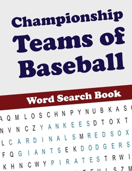 Paperback Championship Teams of Baseball Word Search Book