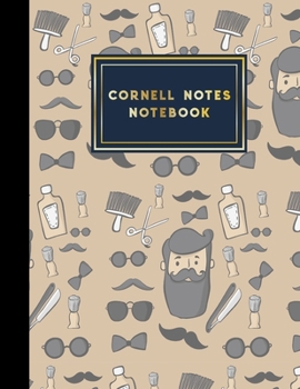 Cornell Notes Notebook: Cornell Note Taking Books, Cornell Notes Pad, Note Taking System Notebook, Cute Barbershop Cover, 8.5" x 11", 200 page