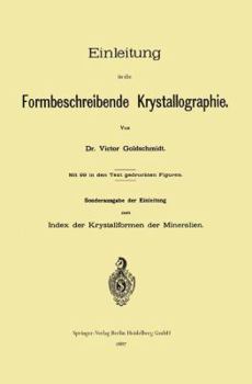 Paperback Einleitung in Die Formbeschreibende Krystallographie [German] Book