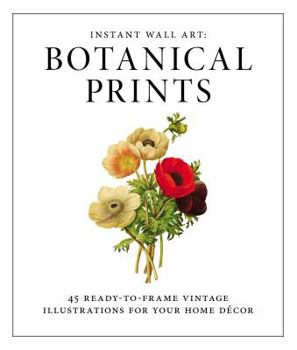 Paperback Instant Wall Art - Botanical Prints: 45 Ready-To-Frame Vintage Illustrations for Your Home Decor Book