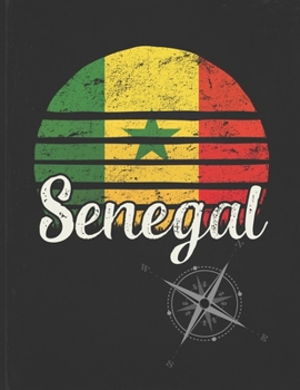 Senegal: Senegalese Vintage Flag Personalized Retro Gift Idea for Coworker Friend or Boss  Planner Daily Weekly Monthly Undated Calendar Organizer Journal