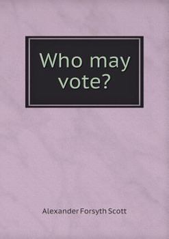 Paperback Who may vote? Book