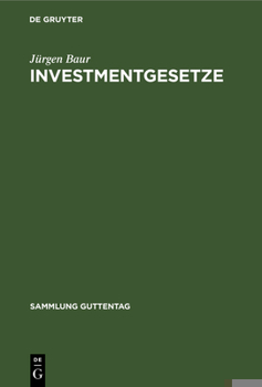Hardcover Investmentgesetze [German] Book