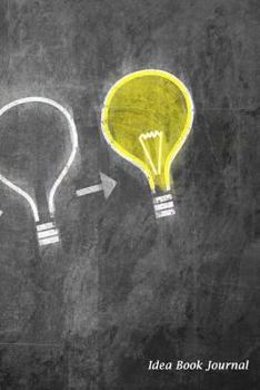 Paperback Idea Book Journal: Chalk Light Bulb Design, Draw and Write, Drawing Pad with Lined Journal, Blank Book 6 X 9, 150 Pages to Write Book