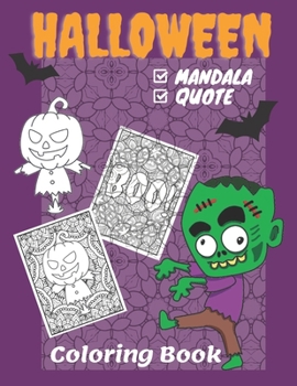 Paperback Halloween Coloring Book: Mandala and Quote for Halloween Coloring Book