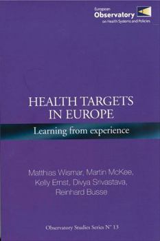 Paperback Health Targets in Europe: Learning from Experience Book