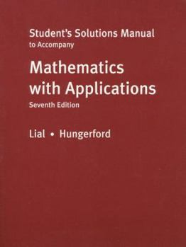 Paperback Student Solution Manual To Accompany Mathematics with Application Book