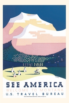 Paperback Vintage Journal See America, Montana Travel Poster Book