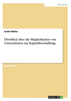 Paperback Überblick über die Möglichkeiten von Unternehmen zur Kapitalbeschaffung [German] Book