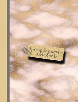 Paperback Graph Paper Notebook: Large Sparkle Glitter School or Academic Graph Notebook for Girls and Women - Pink and Gold Marble Book