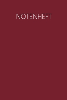 Notenheft: Notenheft f?r Sch?ler und Studenten - Motiv: Rot