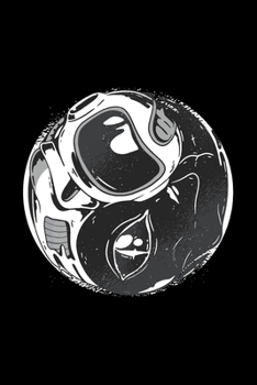 Paperback Alien Astronaut Yin Yang: Graph Paper Notebook, 6x9 Inch, 120 pages Book
