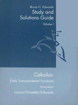 Paperback Calculus: Early Transcendental Functions Study and Solutions Guide: Volume I: Chapters P-9 and Appendix a Book