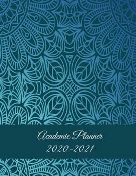 Paperback Academic Planner 2020-2021: Vintage Blue Design, Two year Academic 2020-2021 Calendar Book, Weekly/Monthly/Yearly Calendar Journal, Large 8.5" x 1 Book