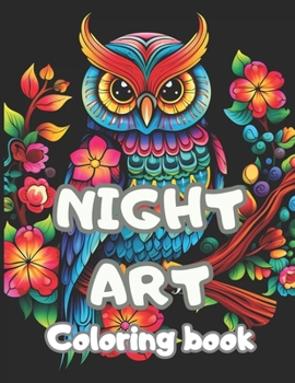 Paperback art at night: coloring book