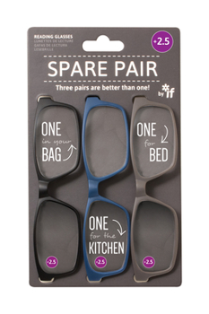 Misc. Spare Pair Reading Glasses +2.5 Book