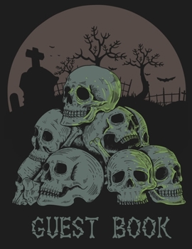 Guest Book: Halloween Party Guestbook Supply Essential,8.5 x 11 Sized, 100 Pages | Ideal for Halloween Costume Party