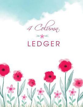 Paperback 4 Column Ledger: Small Business Bookkeeping Columnar Ruled Ledger Accounting Records General Expense Notebook Journal Entry Book 110 Pa [Large Print] Book