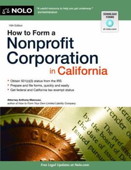 Paperback How to Form a Nonprofit Corporation in California Book