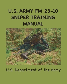 Paperback U.S. Army FM 23-10 Sniper Training Manual Book