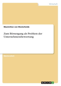 Paperback Zum Börsengang als Problem der Unternehmensbewertung [German] Book
