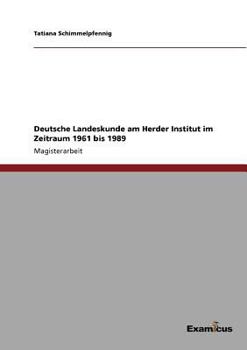 Paperback Deutsche Landeskunde am Herder Institut im Zeitraum 1961 bis 1989 [German] Book
