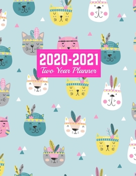 Paperback 2020-2021 Two Year Planner: Cute Jan 1, 2020 to Dec 31, 2021 - Weekly & Monthly Planner Calendar and Schedule Organizer - Art Cover 00023191 Book