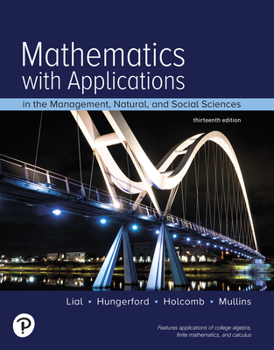 Hardcover Mathematics with Applications in the Management, Natural, and Social Sciences Book