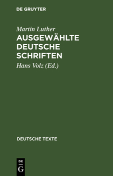 Hardcover Ausgewählte deutsche Schriften [German] Book