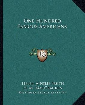 Paperback One Hundred Famous Americans Book