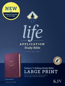 Imitation Leather KJV Life Application Study Bible, Third Edition, Large Print (Leatherlike, Purple, Indexed, Red Letter) Book