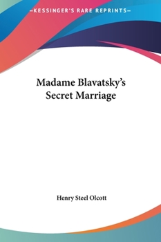 Hardcover Madame Blavatsky's Secret Marriage Book