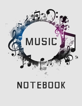 Paperback Music Notebook: Lined/Ruled Paper And Staff, Lyric Diary and Manuscript Paper for Songwriters and Musicians Book