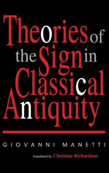 Hardcover Theories of the Sign in Classical Antiquity Book