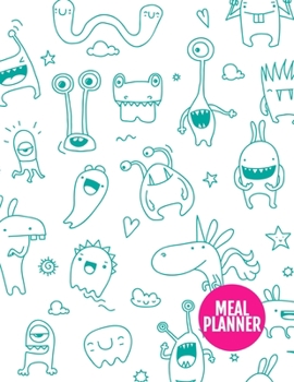 Meal Planner: Pretty 52 Weeks Pages for Tracking and Planning your Meals, Grocery Shopping List, Food Planner Prep Book | Large 8.5 x 11 Inch | 110 Pages  - Design Element BT 098822