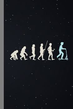 Paperback Evolution Scooter: Transportation Gift For Drivers (6"x9") Dot Grid Notebook To Write In Book