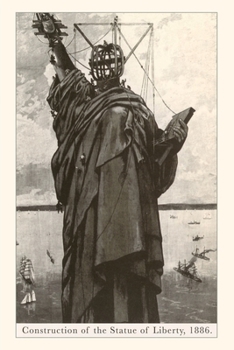 Paperback Vintage Journal Construction of the Statue of Liberty Book