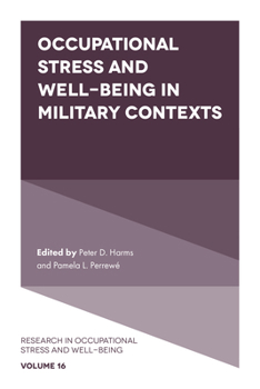 Hardcover Occupational Stress and Well-Being in Military Contexts Book